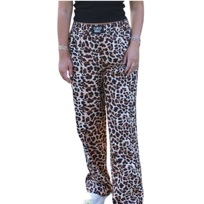 LULU MAC LEOPARD PRINT BOXER PANTS