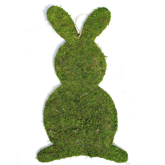 Moss Bunny Decor   Green   11x20