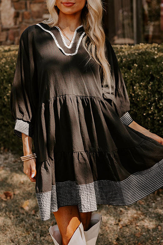 Stitched Tiered Mini Dress RTS