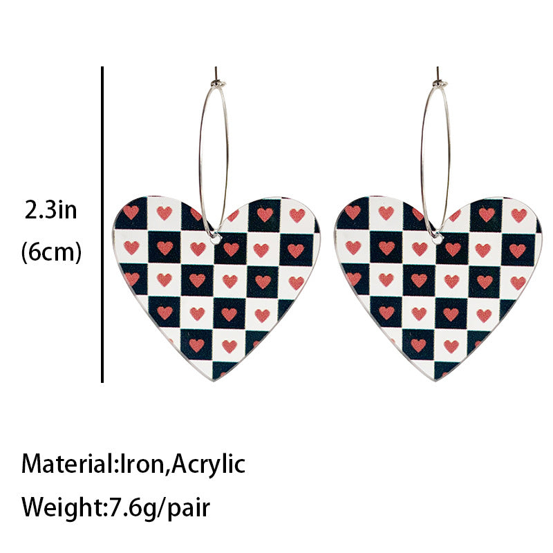 *RTS* Acrylic Heart Earrings