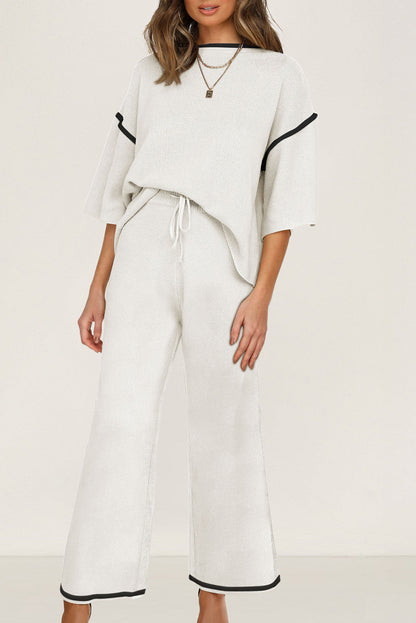 Contrast Pants Set FB