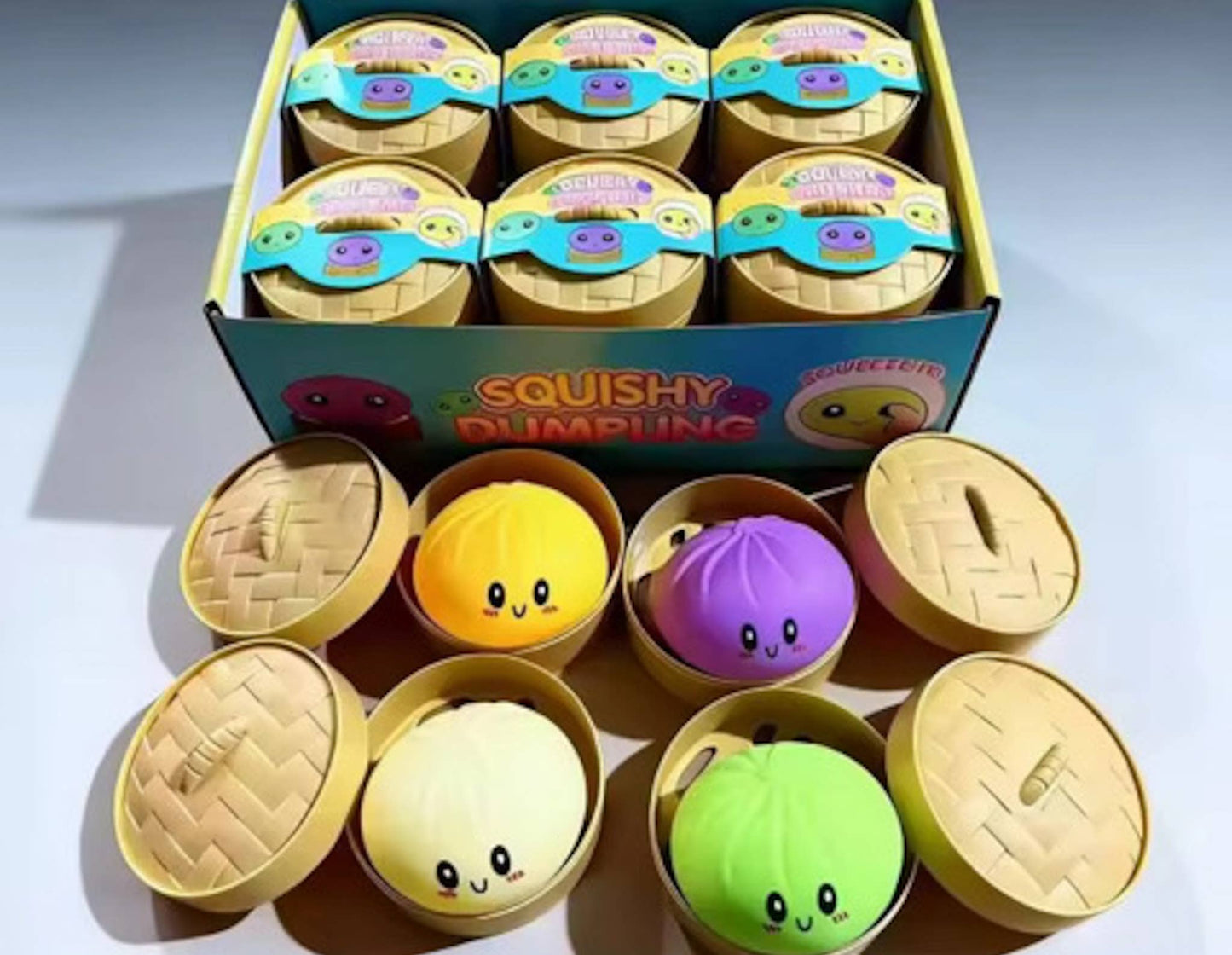 Mystery Squishy Neon Dumpling Stress Relief Toy