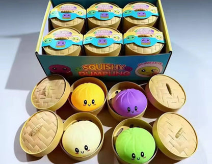 Mystery Squishy Neon Dumpling Stress Relief Toy