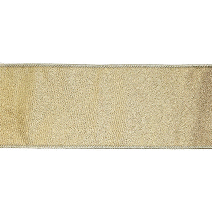 Wired Iridescent Ribbon with Gold Taffeta Backing, 10yd