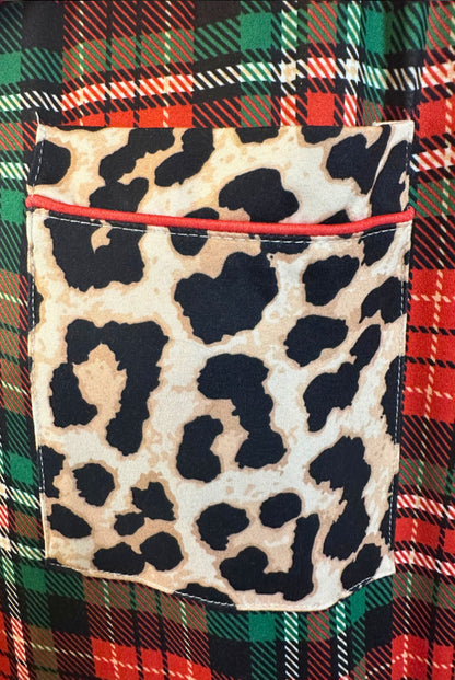 Wrapped in Safari Chic Ruffled Plaid PJs Ready to Ship Now