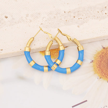 *Preorder: Stainless Pastel Hoops*