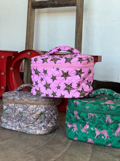 PREORDER- QUILTED PUFFER MAKEUP BAG