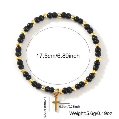 Cross Beaded Bracelet RTS