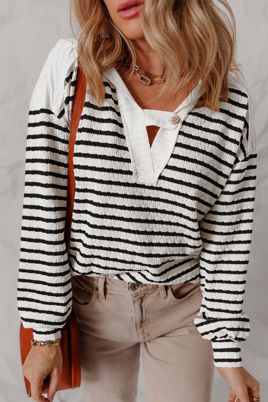 Striped Hooded Top LT