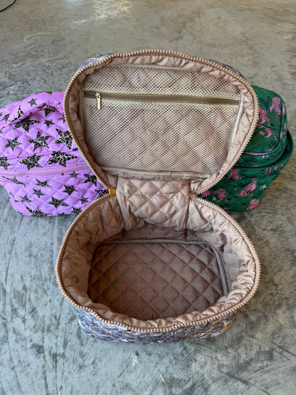 PREORDER- QUILTED PUFFER MAKEUP BAG