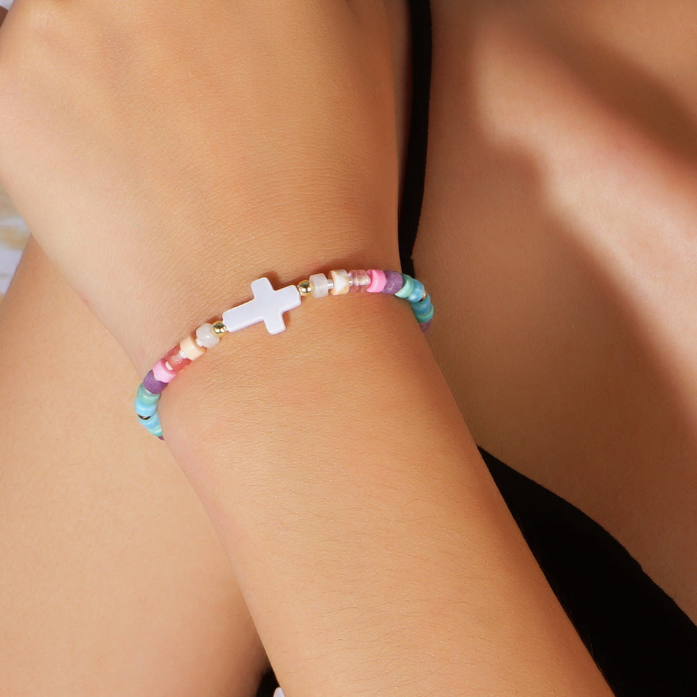 Preorder: Pastel Cross Bracelet