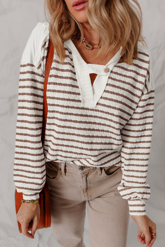 Striped Hooded Top LT
