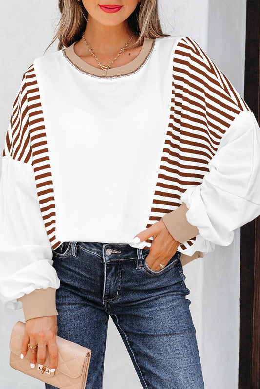Stripe Oversized Sweatshirt FB