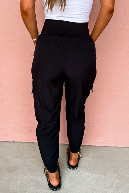 Black Cargo Joggers RTS