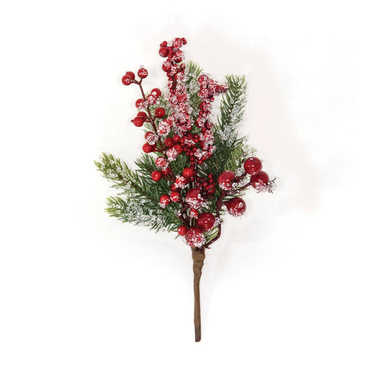 Very Berry Icy Pine Pick, 10"