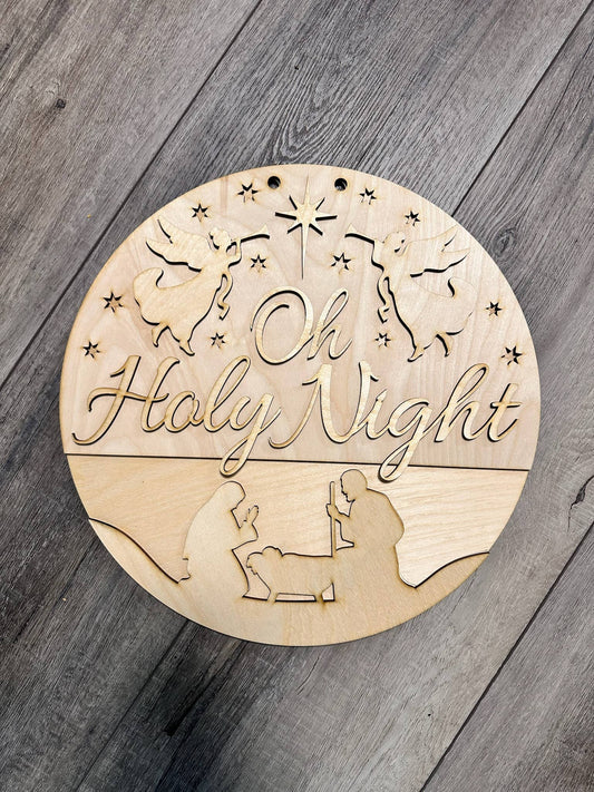 Oh Holy Night DIY Wood Cutout