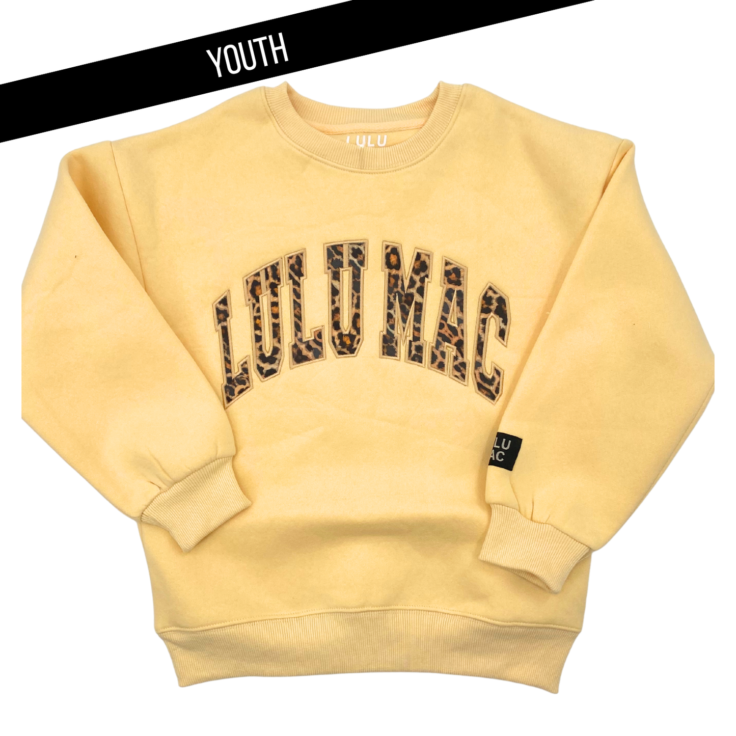 LULU MAC KIDS SWEATSHIRT LEOP BUTTER: BUTTER