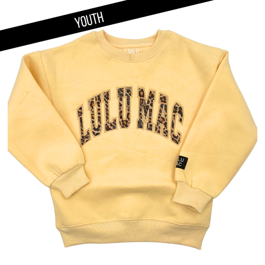 LULU MAC KIDS SWEATSHIRT LEOP BUTTER: BUTTER