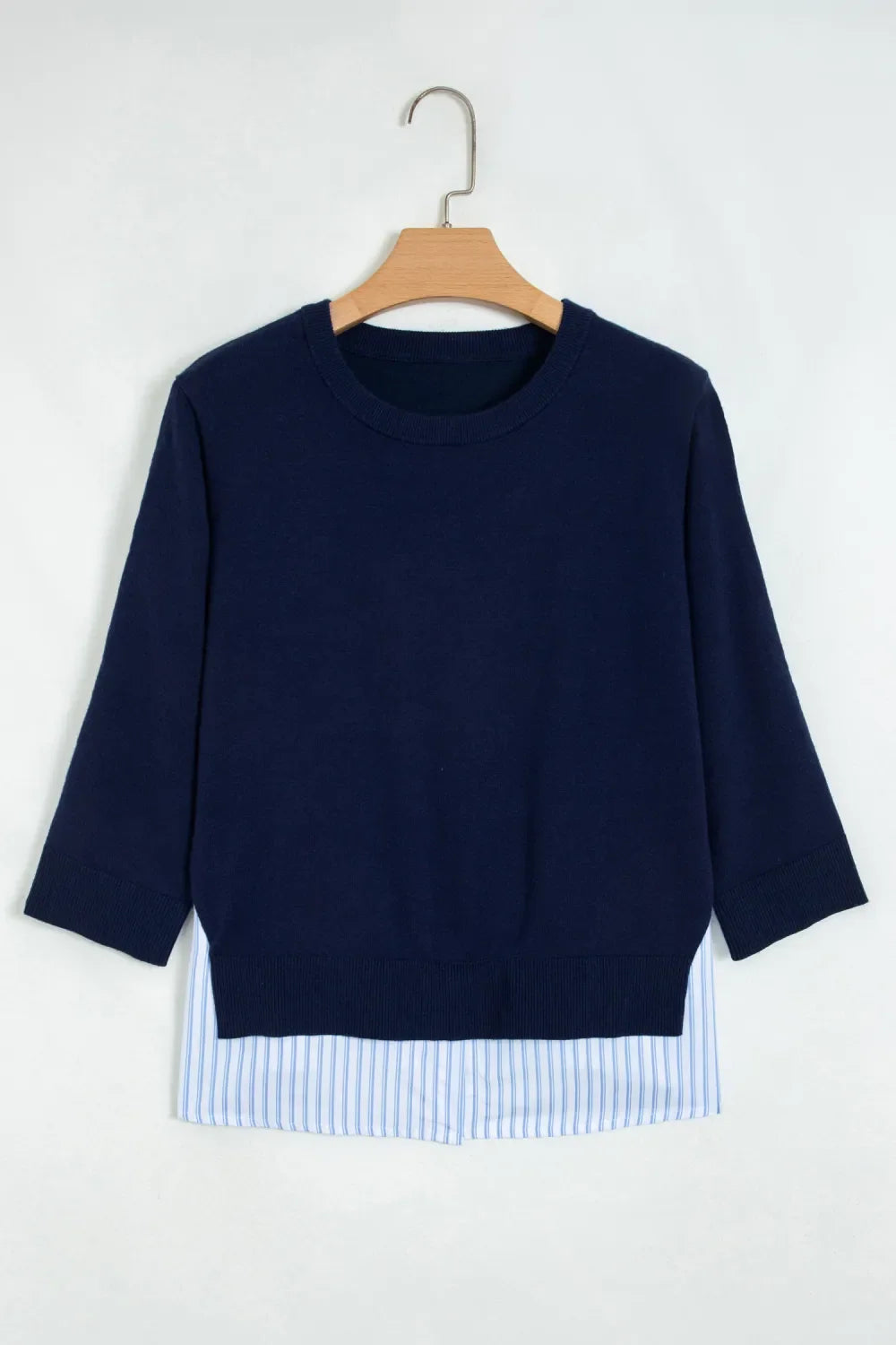 Navy Striped Long Sleeve Sweater