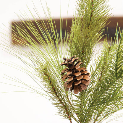 Woodland Mixed Pine Spray w/Pinecone, 20"