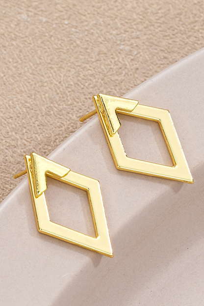 Gold Rhombus Stud Earrings RTS