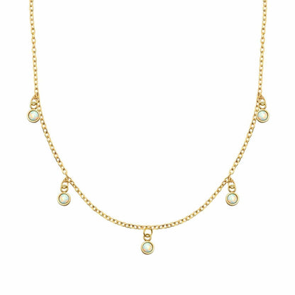 *Preorder: Layered Drop Stone Heart Necklace*