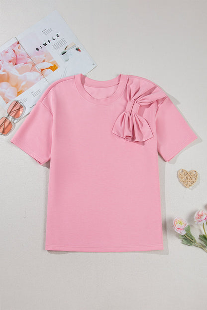 Pink Bow Appliqué Top FB