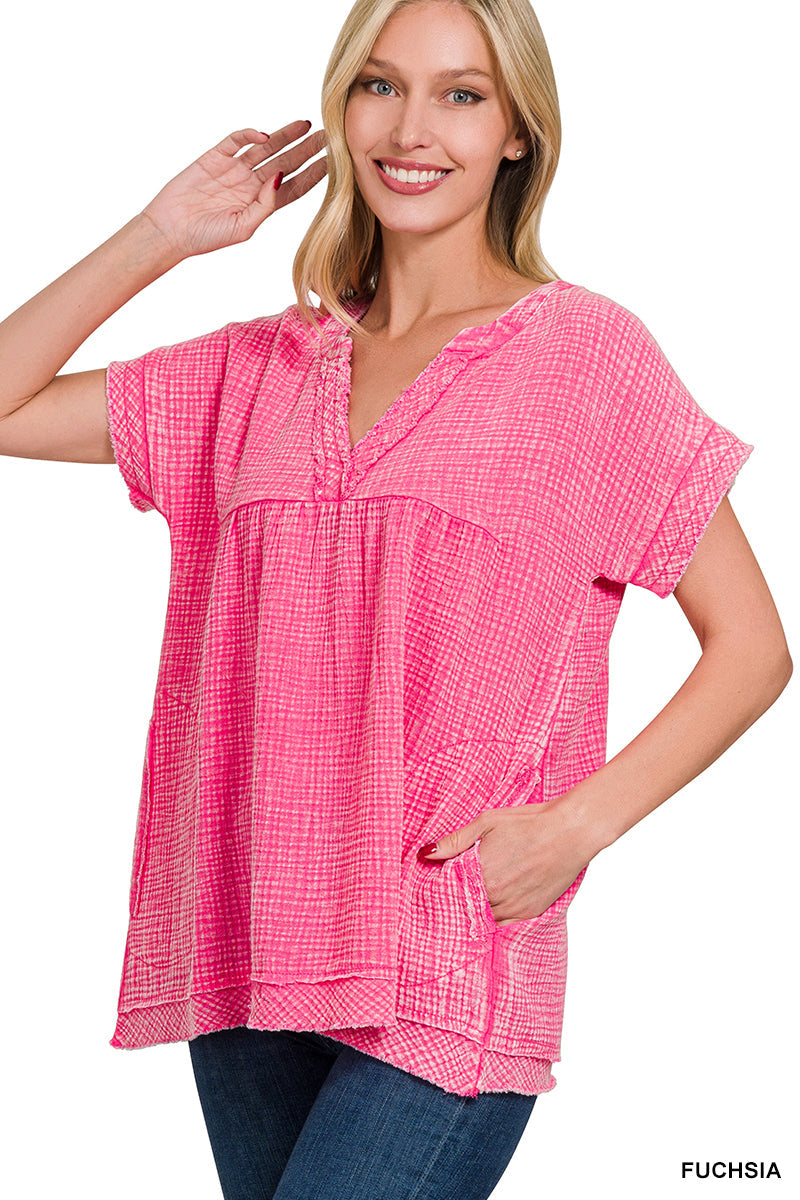 Double-Gauze Top Zenana New RTS