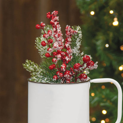 Very Berry Icy Pine Pick, 10"