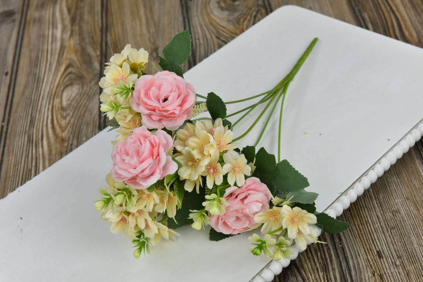 Light Pink Cabbage Rose Pick 14in