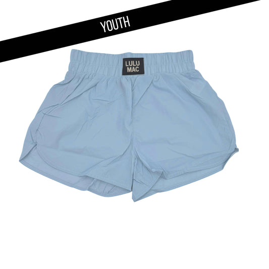 LULU MAC KIDS- LM-KSH-1000- LIGHT BLUE KIDS SOLID SHORT: LIGHT BLUE