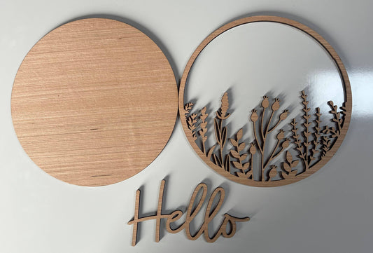 Hello Wildflower Door Hanger DiY