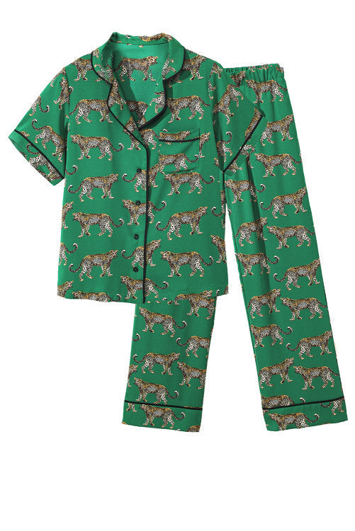 Green Cheetah Pajamas LT