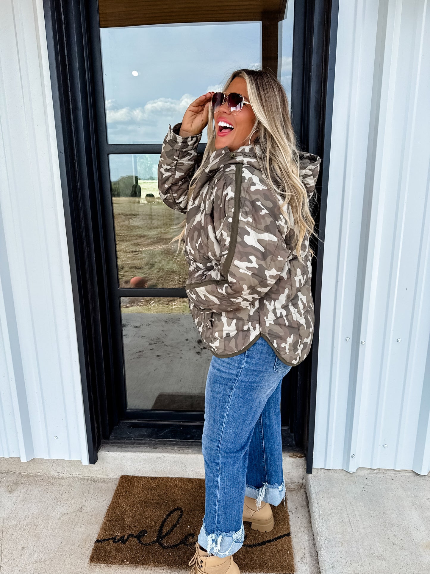 PREORDER- PRINTED PEYTON PUFFER JACKET