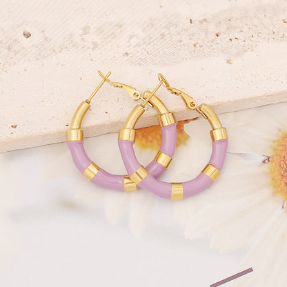 *Preorder: Stainless Pastel Hoops*