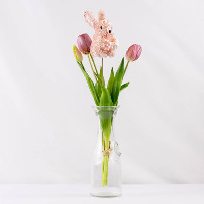 Hydrangea Bunny Pick   Light Pink   2.25x13.75x3.5