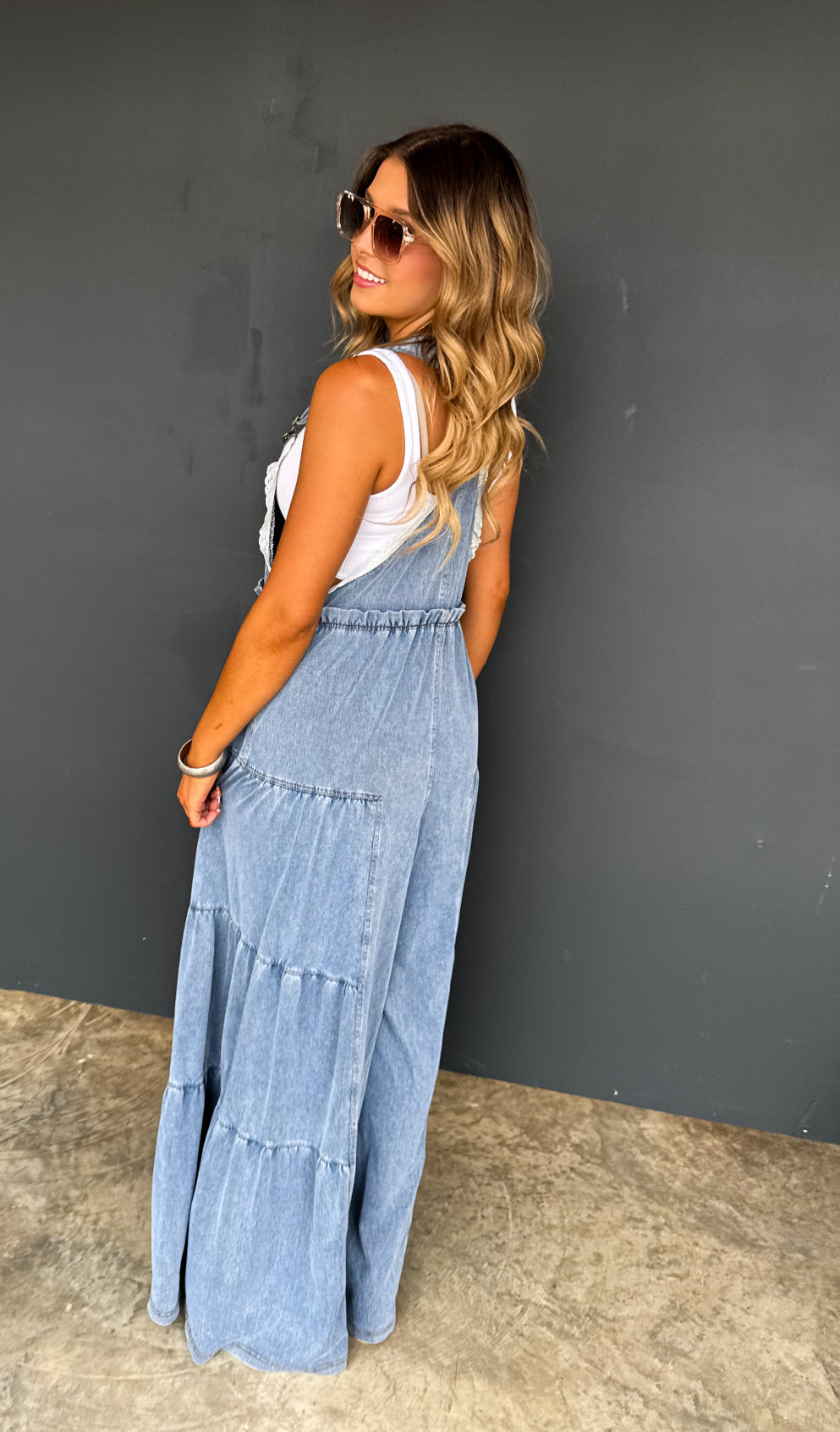 Denim and Lace Overalls