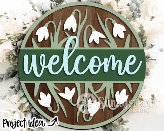 Welcome Sundrop Flower Door Hanger DiY