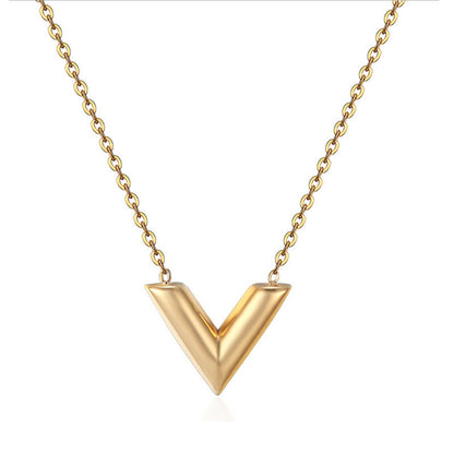 Preorder Stainless V- Pendant Necklace*