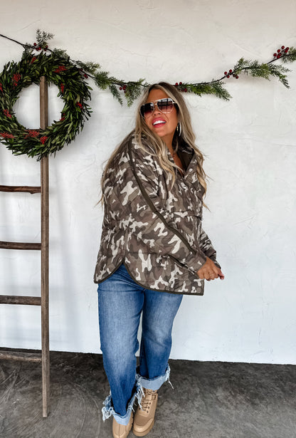 PREORDER- PRINTED PEYTON PUFFER JACKET