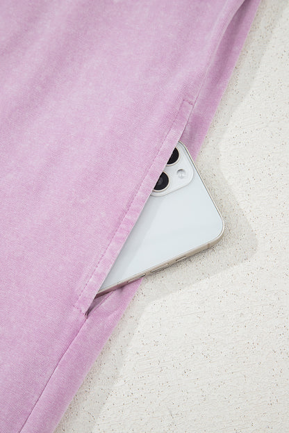 Beau Blue Mineral Wash Pocket Tank Mini Dress