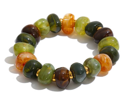 Fall Beaded Necklace & Bracelet