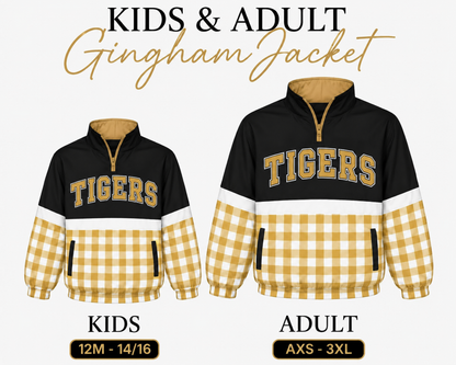 Varsity Gingham & Polka Dot Jackets-Beat Four Tigers