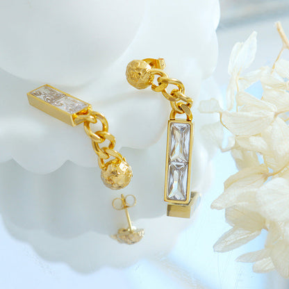 *Preorder: Stainless Drop Chain Earrings*