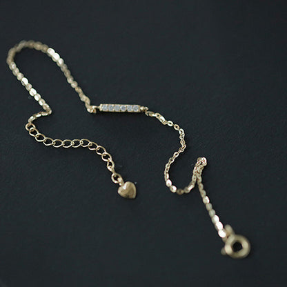 *Preorder: Sterling and CZ Dainty Bar Bracelet*