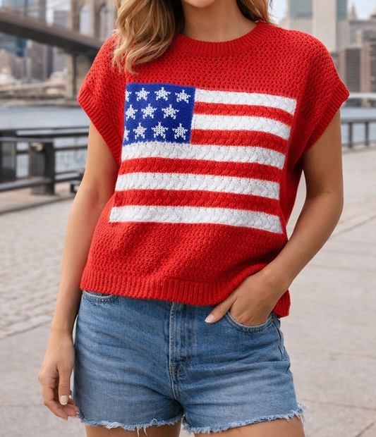 Flag Sweater Top *multiple colors* RTS