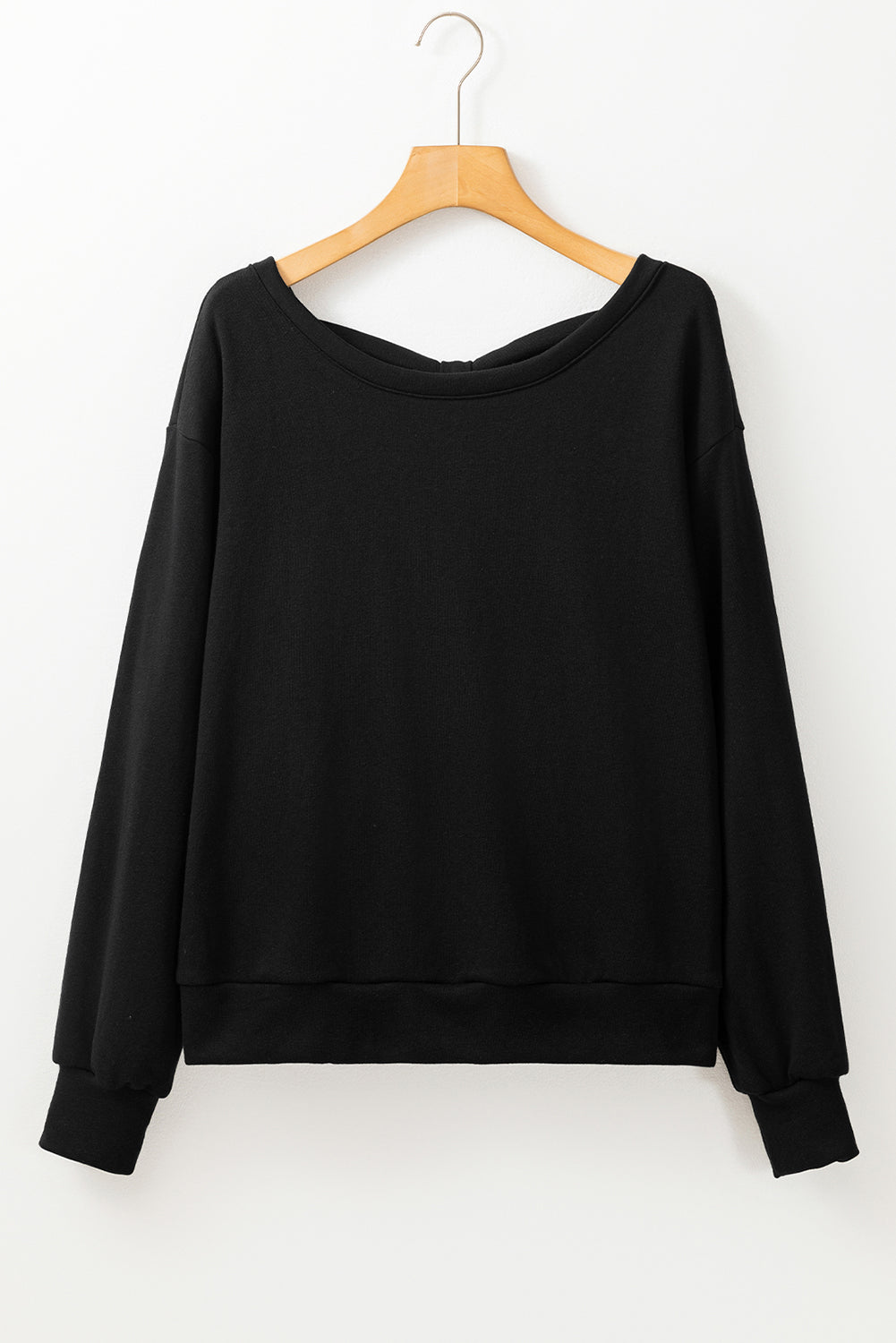 Black Bowknot Back Sweatshirt September.