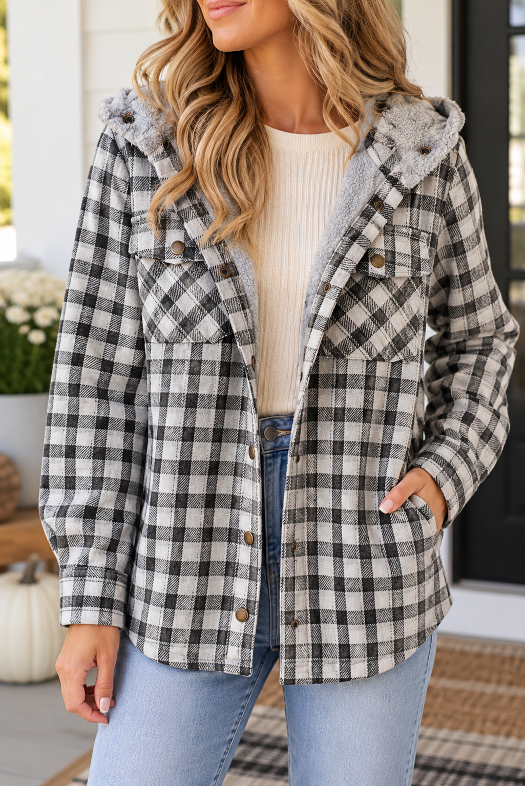 Black Plaid Shacket