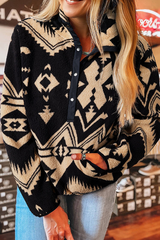Black Western Aztec Sweatshirt LT