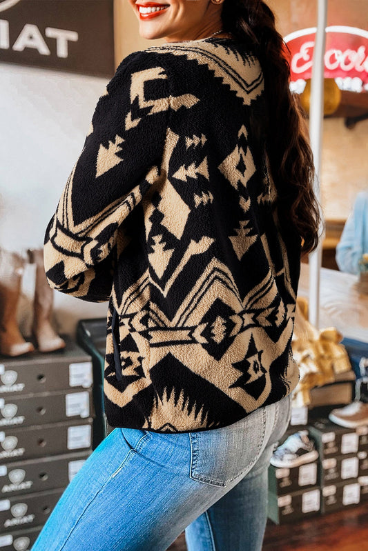 Black Western Aztec Sweatshirt LT